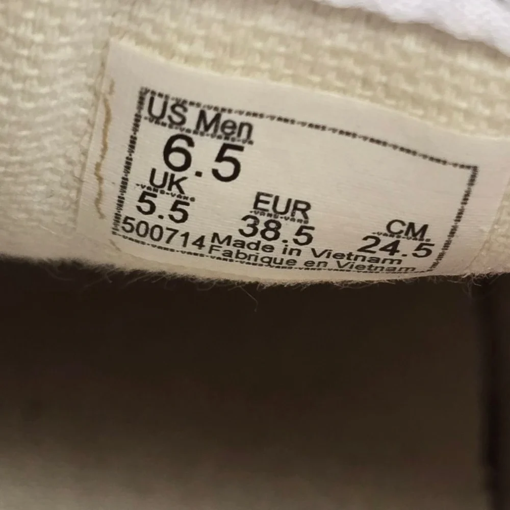 Vans Skate Old Skool‎ Off White Cream Suede Canvas PopCush Mens 6.5 Sneakers